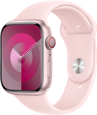 Watch Series 9 45mm (GPS  Plus Cellular) on O2 in Pink