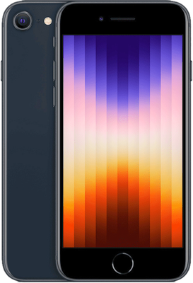 iPhone SE (2022) on Three in Black