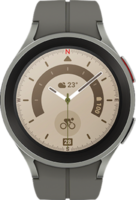 Galaxy Watch 5 Pro 4G 45mm on O2 in {"id":4,"name":"Grey","slug":"grey","order_number":2,"created_at":"2021-06-24 10:54:30","updated_at":"2021-06-24 10:54:30","deleted_at":null,"pivot":{"mobile_id":413,"mobile_deal_color_id":4}}