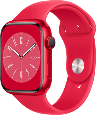 Watch Series 8 45mm (GPS  Plus Cellular) on O2 in Red